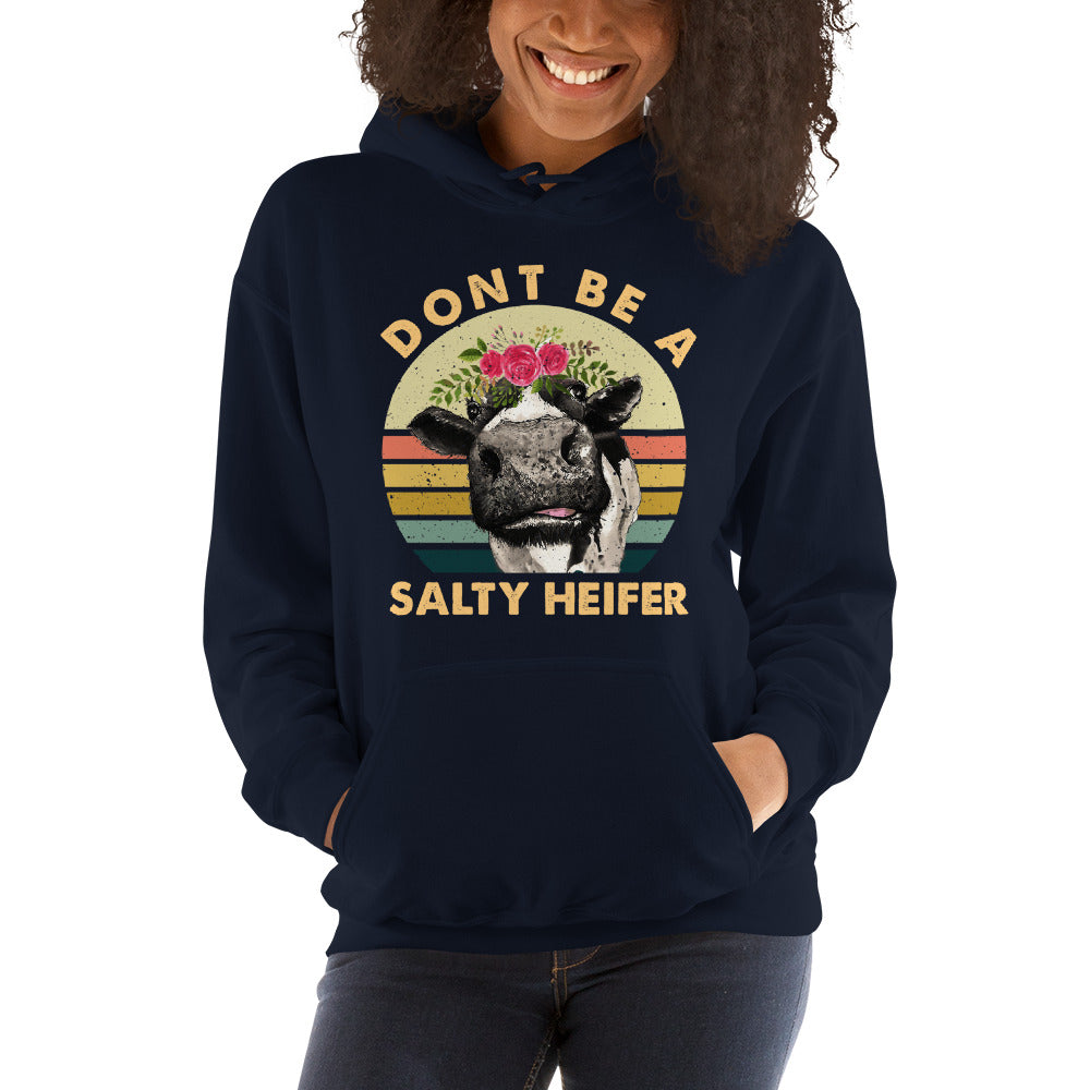 AcousTee Cows Lovers Shirt Dont Be A Salty Heifer Hoodie Sweatshirt