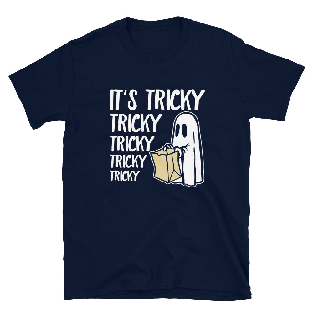 Acoustee It's Tricky Shirt, It's Tricky Tee, Trick or Treat T-shirt Funny Halloween shirt Ghost Trick or Treat Tee