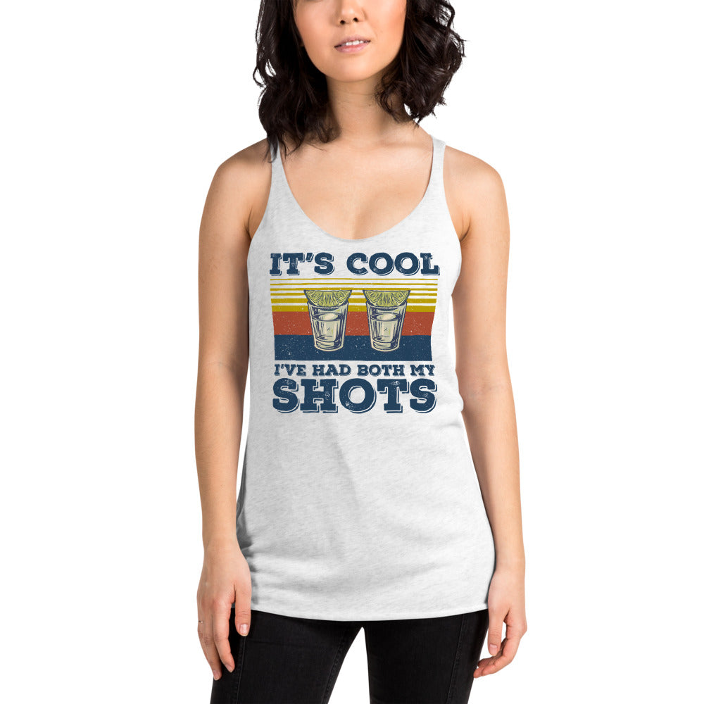 Acoustee Don't Worry I've Had Both My Shots Cool Tank Tops for Women Funny Vaccination Tequila Outfit