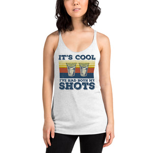 Acoustee Don't Worry I've Had Both My Shots Cool Tank Tops for Women Funny Vaccination Tequila Outfit